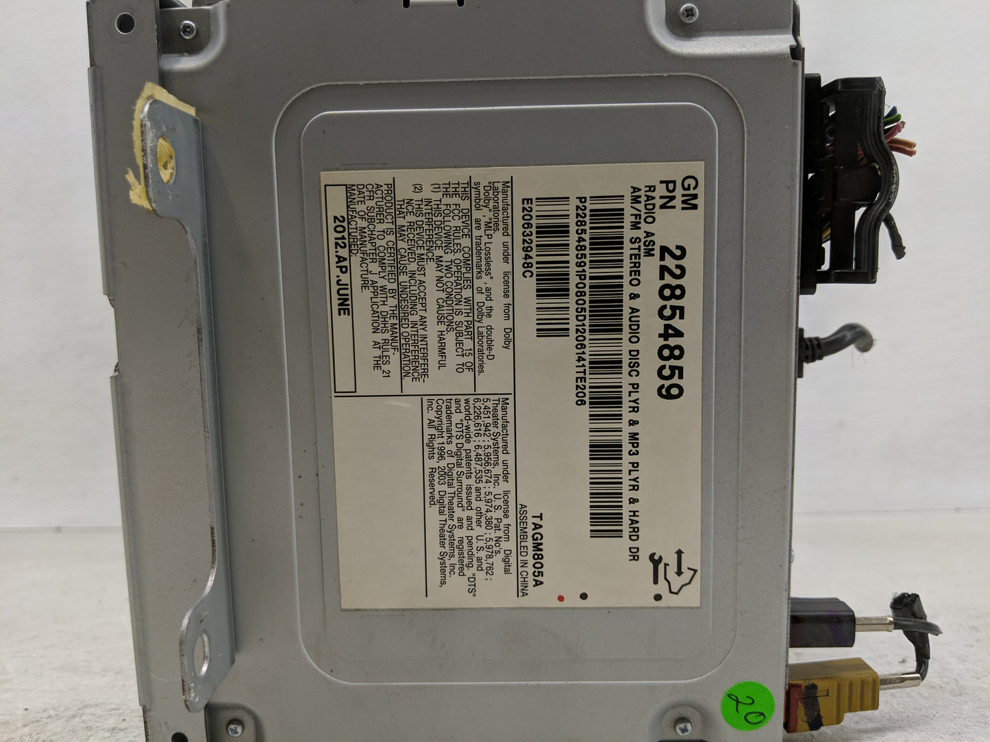 2008-2014 Cadillac Cts Radio AM FM Cd Player Receiver Replacement P/N:22854859 Fits Fits 2008 2009 2010 2011 2012 2013 2014 