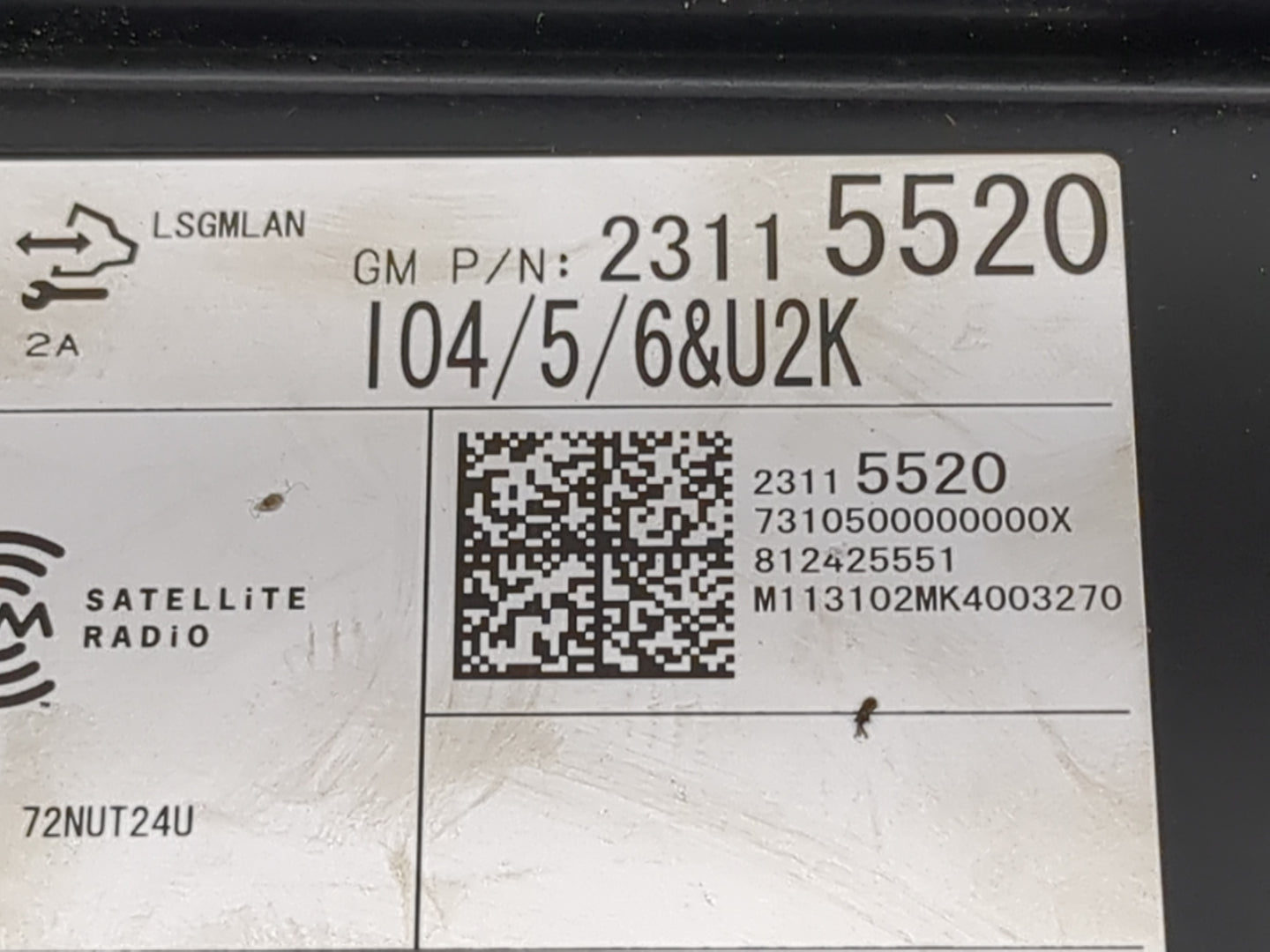 2013-2014 Cadillac Srx Radio AM FM Cd Player Receiver Replacement P/N:23115520 Fits Fits 2013 2014 OEM Used Auto Parts - Oem
