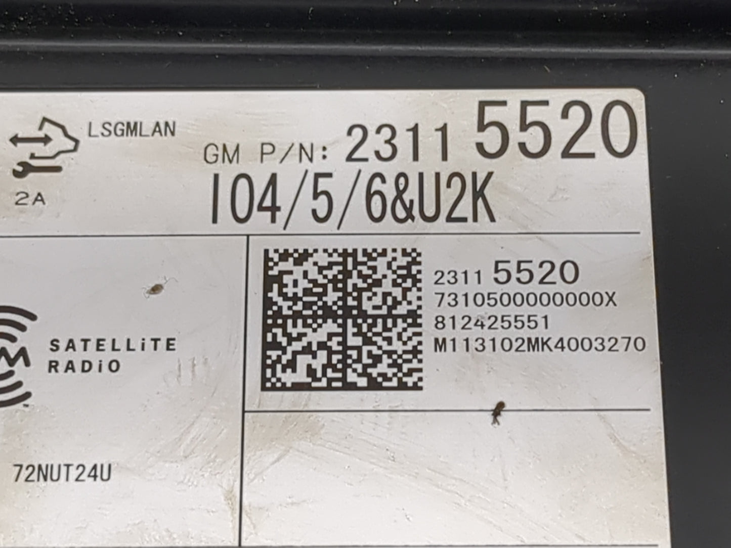 2013-2014 Cadillac Srx Radio AM FM Cd Player Receiver Replacement P/N:23115520 Fits Fits 2013 2014 OEM Used Auto Parts - Oem