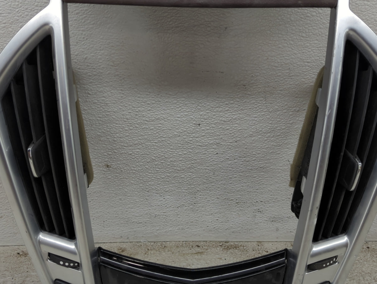 2013 Cadillac Srx Radio Climate Panel Bezel Silver - Oemusedautoparts1.com