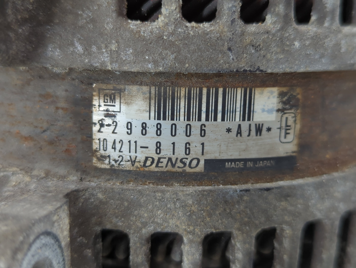2013-2016 Cadillac Srx Alternator Replacement Generator Charging Assembly Engine OEM P/N:104211-8161 22988006 Fits OEM Used 