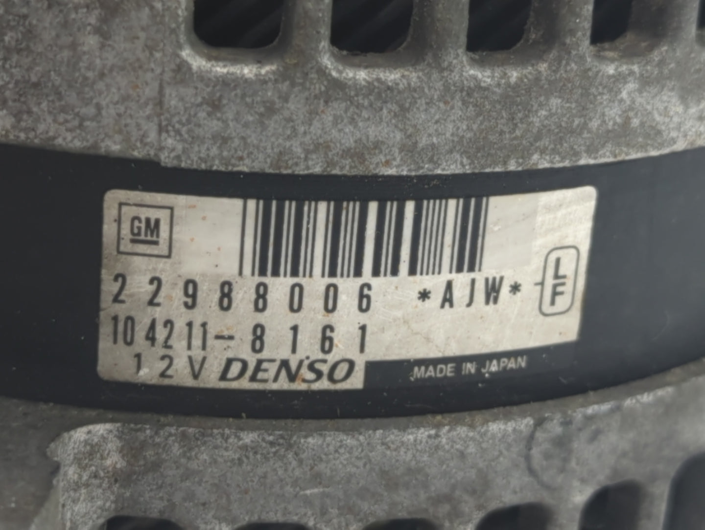 2013-2016 Cadillac Srx Alternator Replacement Generator Charging Assembly Engine OEM P/N:104211-8161 2298006 Fits OEM Used A