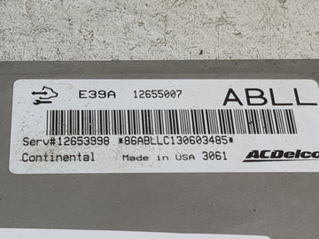 2013-2016 Cadillac Xts PCM Engine Control Computer ECU ECM PCU OEM P/N:12655007 12653998 Fits 2013 2014 2015 2016 OEM Used Auto Parts