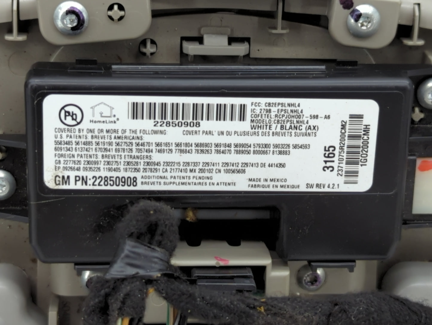 2013-2014 Cadillac Xts Overhead Roof Console - Oemusedautoparts1.com