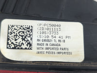 2010-2013 Chevrolet Camaro Tail Light Assembly Passenger Right OEM P/N:PC50040 Fits Fits 2010 2011 2012 2013 OEM Used Auto P