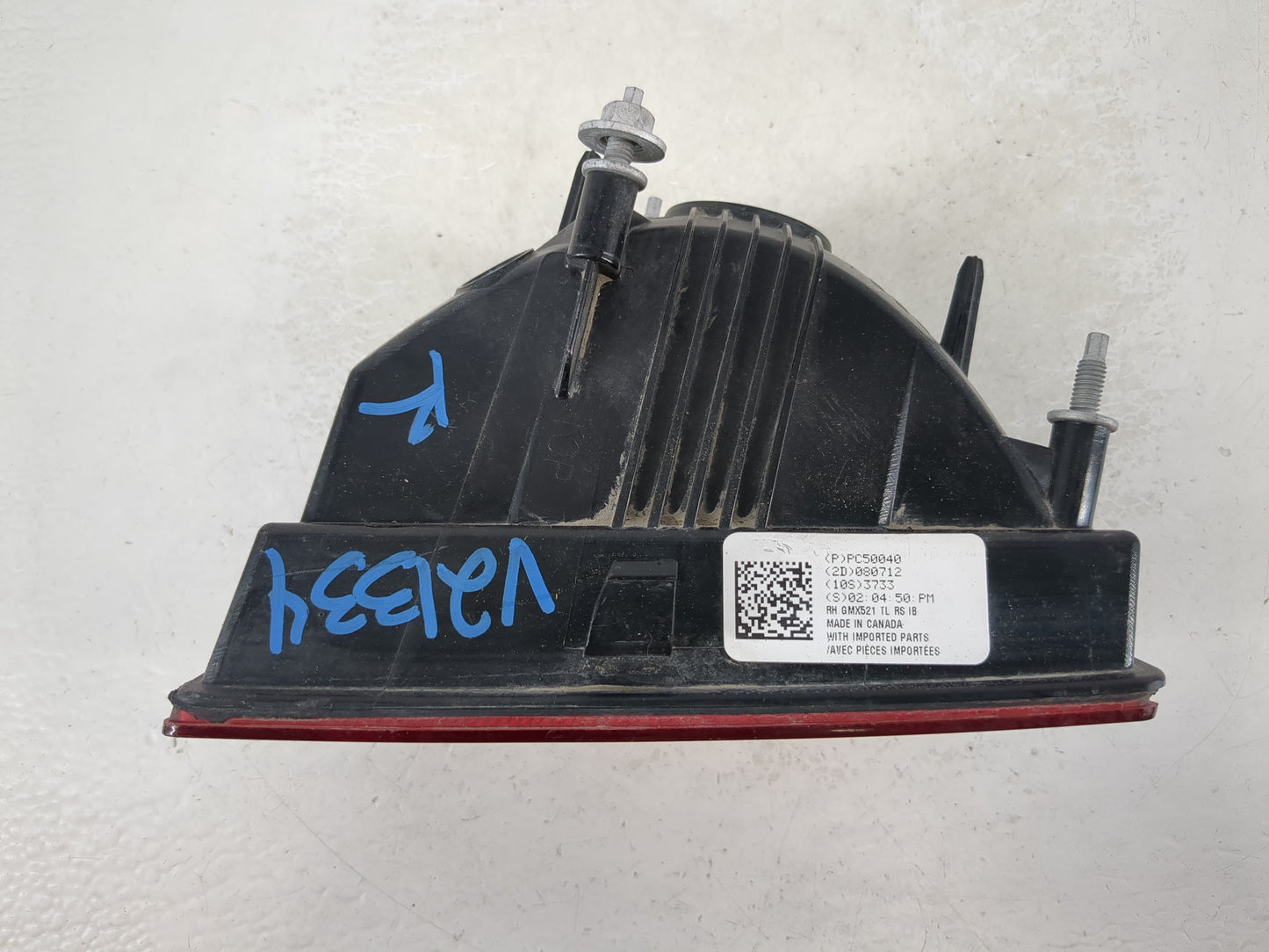2010-2013 Chevrolet Camaro Tail Light Assembly Passenger Right OEM P/N:PC50040 Fits Fits 2010 2011 2012 2013 OEM Used Auto P