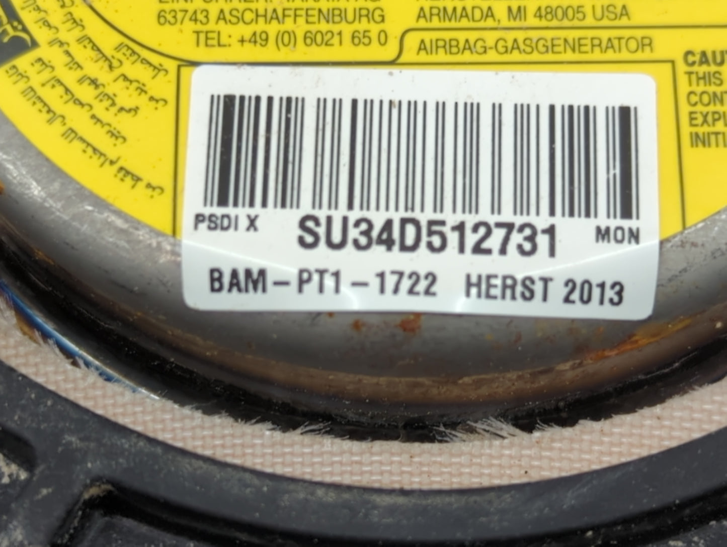 2013 Chevrolet Camaro Air Bag Driver Left Steering Wheel Mounted Fits OEM Used Auto Parts - Oemusedautoparts1.com