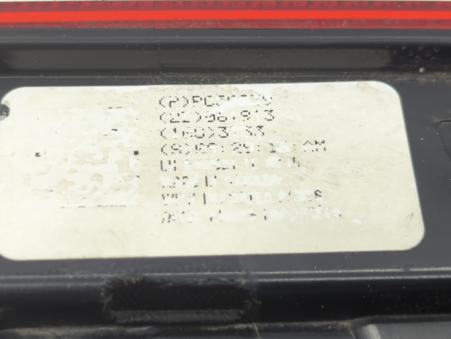 2010-2013 Chevrolet Camaro Tail Light Assembly Driver Left OEM P/N:PC50039 Fits Fits 2010 2011 2012 2013 OEM Used Auto Parts