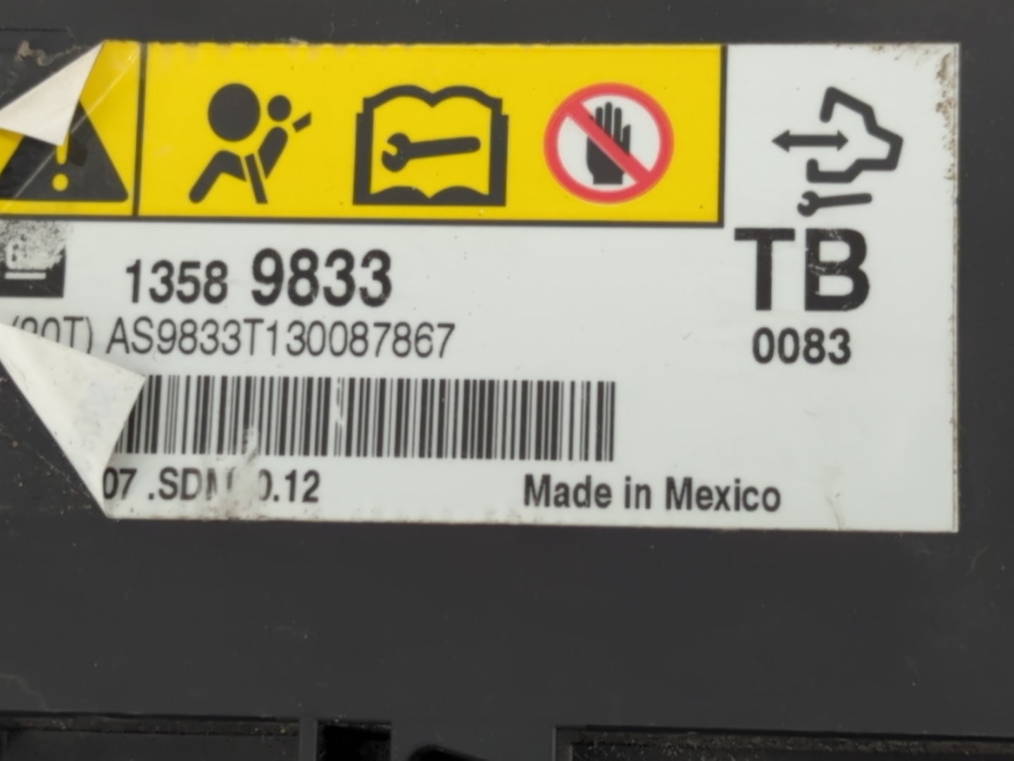 2013 Chevrolet Camaro PCM Engine Control Computer ECU ECM PCU OEM P/N:1358 9833 Fits OEM Used Auto Parts - Oemusedautoparts1