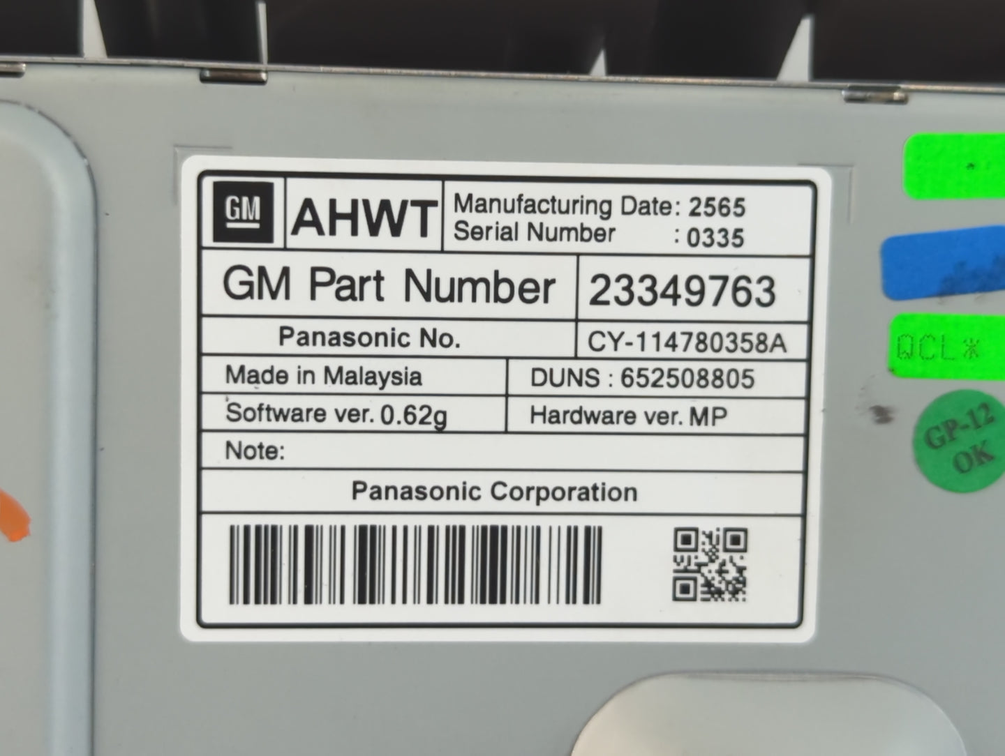 2013 Chevrolet Cruze Radio AM FM Cd Player Receiver Replacement P/N:23349763 Fits OEM Used Auto Parts - Oemusedautoparts1.co