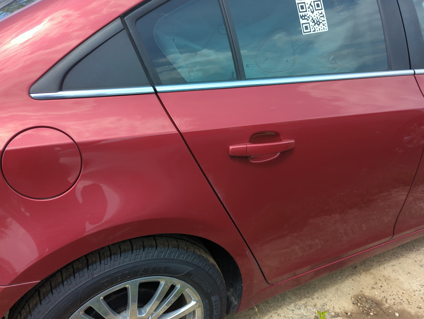 2012-2015 Chevrolet Cruze Passenger Rear Door Window Oem - Oemusedautoparts1.com