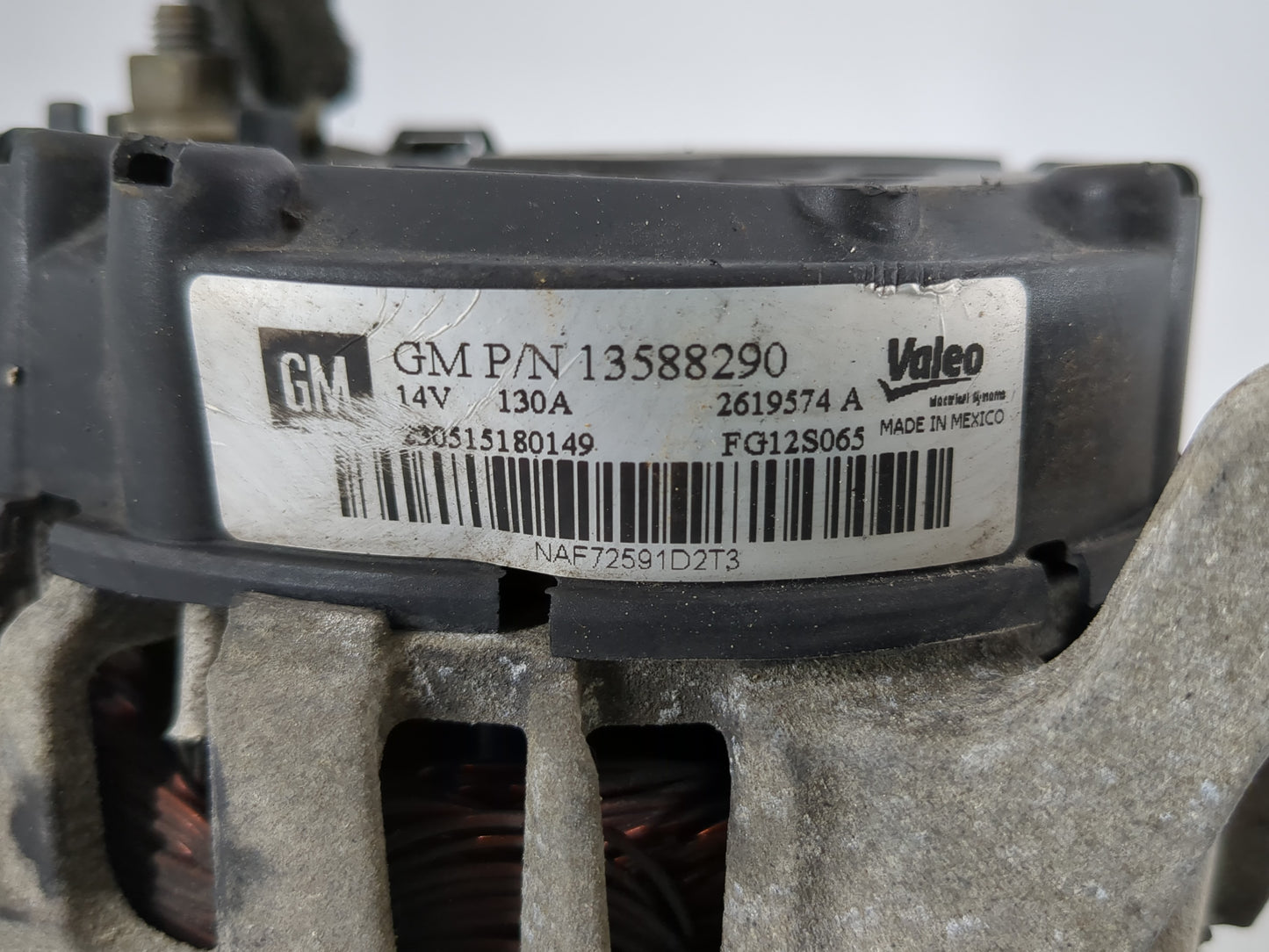 2012-2016 Chevrolet Cruze Alternator Replacement Generator Charging Assembly Engine OEM P/N:13588290 Fits OEM Used Auto Part