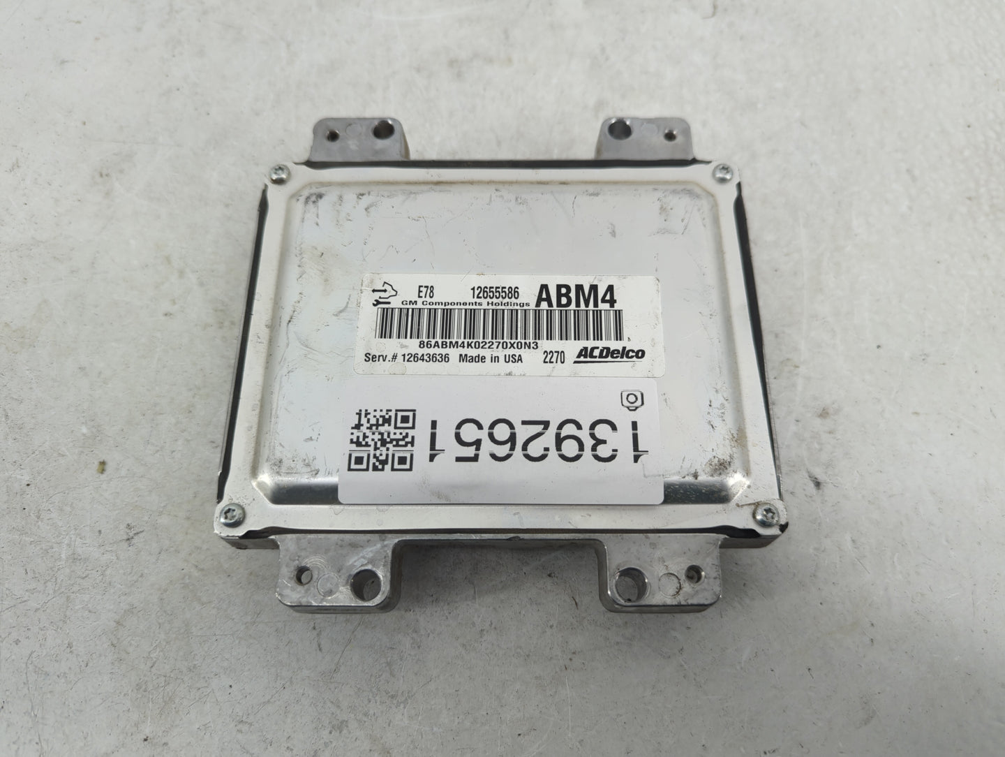 2012-2016 Chevrolet Cruze PCM Engine Control Computer ECU ECM PCU OEM P/N:12655586 Fits Fits 2011 2012 2013 2014 2015 2016 O