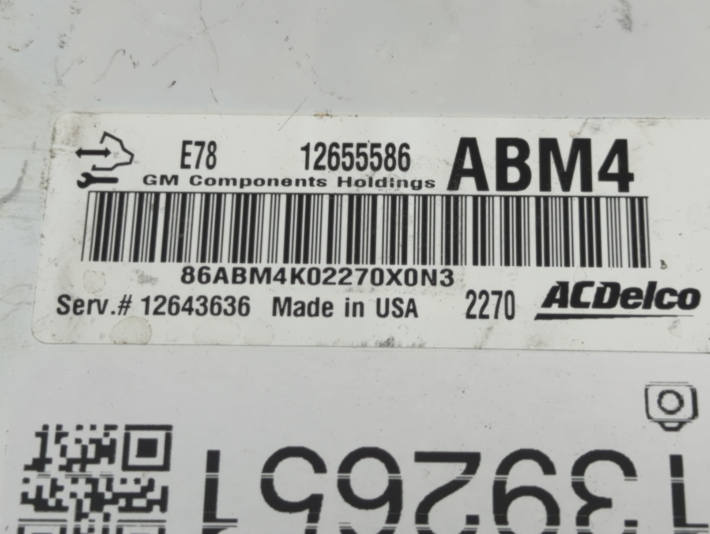 2012-2016 Chevrolet Cruze PCM Engine Control Computer ECU ECM PCU OEM P/N:12655586 Fits Fits 2011 2012 2013 2014 2015 2016 O
