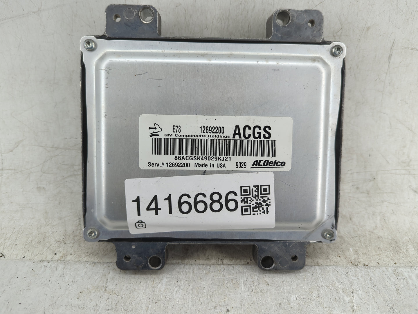 2012-2016 Chevrolet Cruze PCM Engine Control Computer ECU ECM PCU OEM P/N:12692200 Fits Fits 2011 2012 2013 2014 2015 2016 O