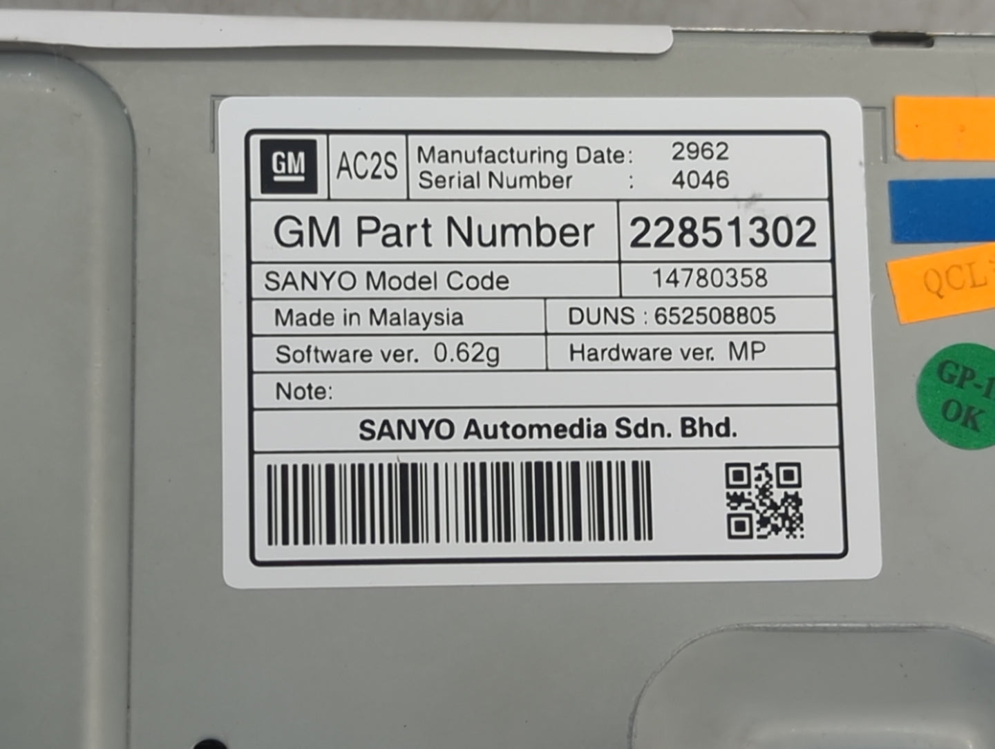 Chevrolet Cruze Information Display Screen Black - Oemusedautoparts1.com