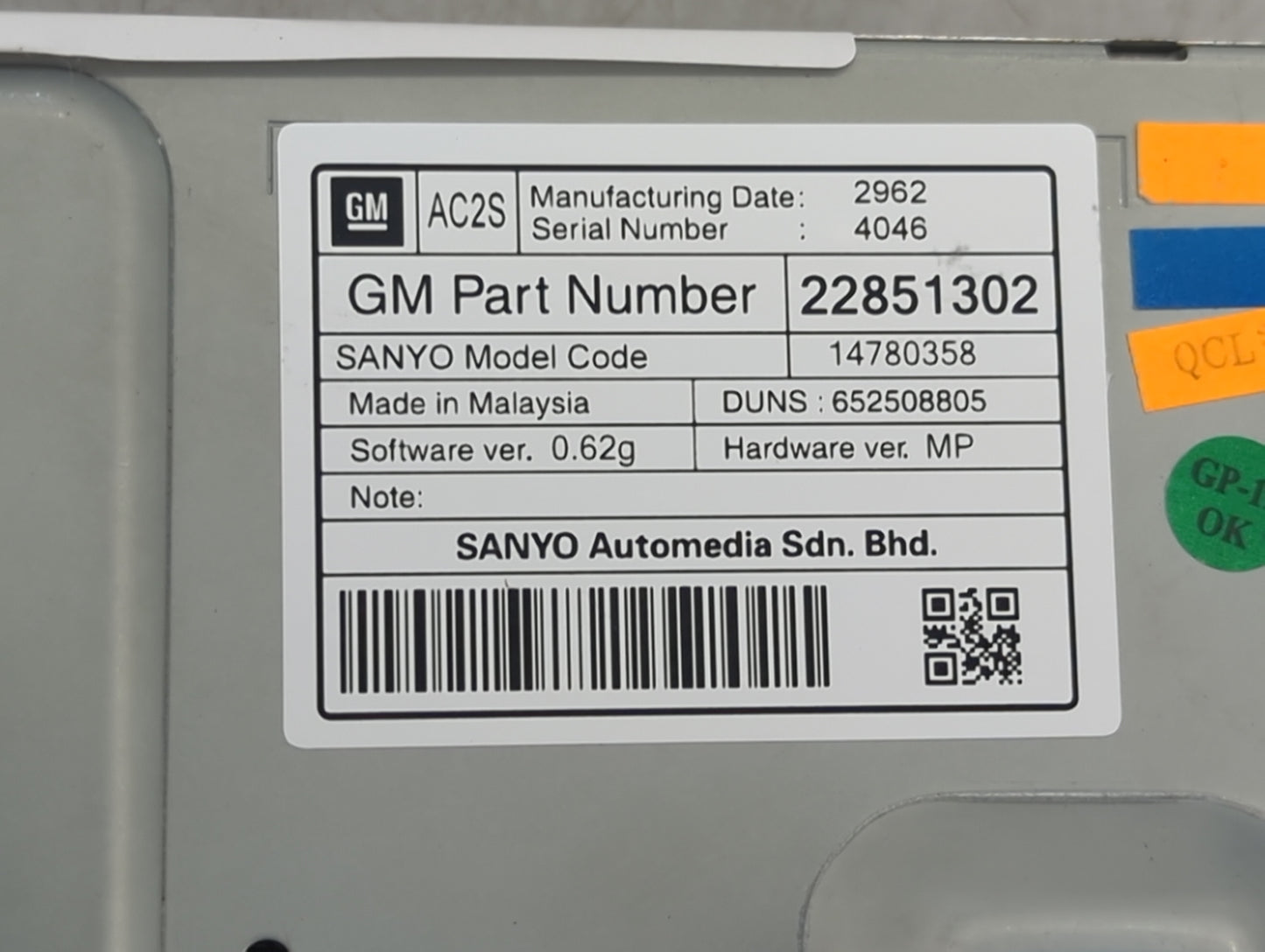 Chevrolet Cruze Information Display Screen Black - Oemusedautoparts1.com