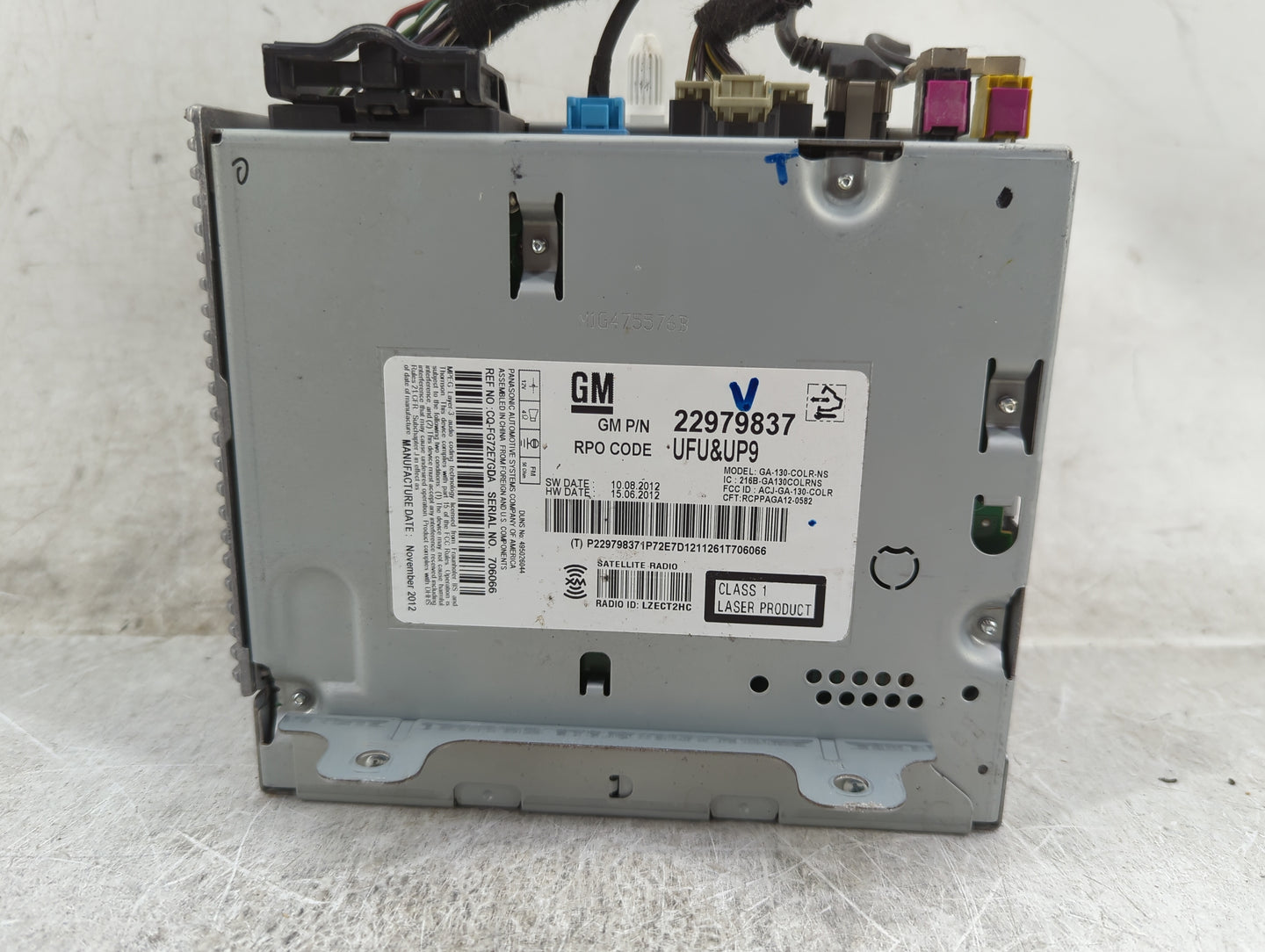 2013 Chevrolet Cruze Radio AM FM Cd Player Receiver Replacement P/N:22979837 GA-130-COLR-NS, ACJ-GA-130-COLR, LZECT2HC Fits 