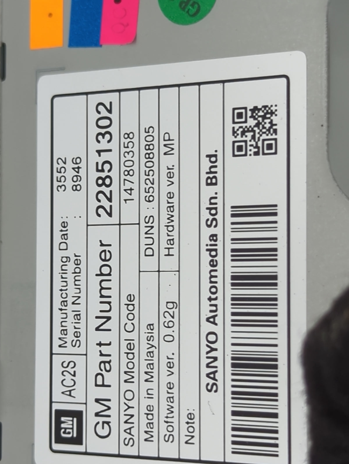 2011-2016 Chevrolet Cruze Information Radio Display Screen 1440202 - Oemusedautoparts1.com