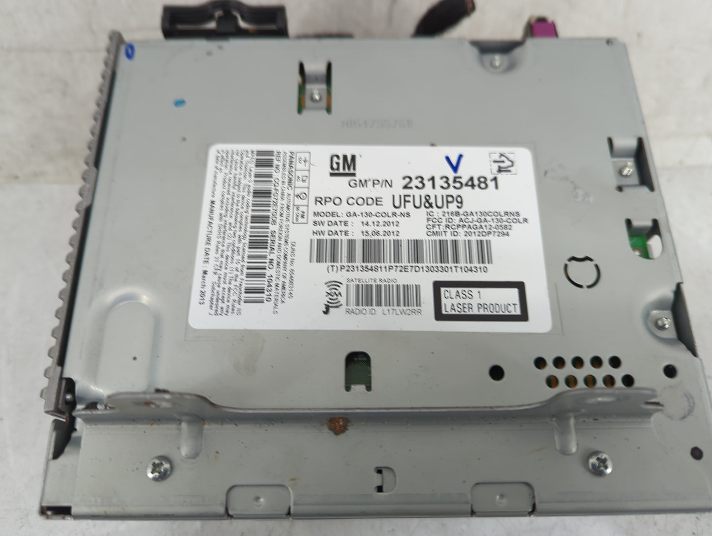 2013 Chevrolet Cruze Radio AM FM Cd Player Receiver Replacement P/N:23135481 Fits OEM Used Auto Parts - Oemusedautoparts1.co
