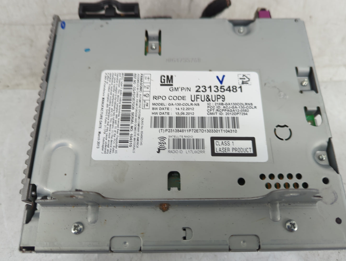2013 Chevrolet Cruze Radio AM FM Cd Player Receiver Replacement P/N:23135481 Fits OEM Used Auto Parts - Oemusedautoparts1.co