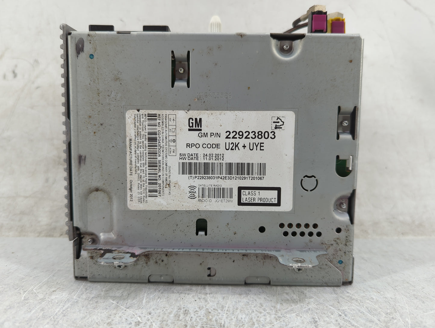 2013 Chevrolet Cruze Radio AM FM Cd Player Receiver Replacement P/N:22923803 CQ-FG42E3GDA Fits OEM Used Auto Parts - Oemused