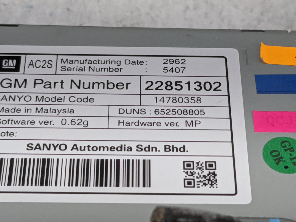 2012-2016 Chevrolet Cruze Information Radio Display Screen Black 1477510 - Oemusedautoparts1.com