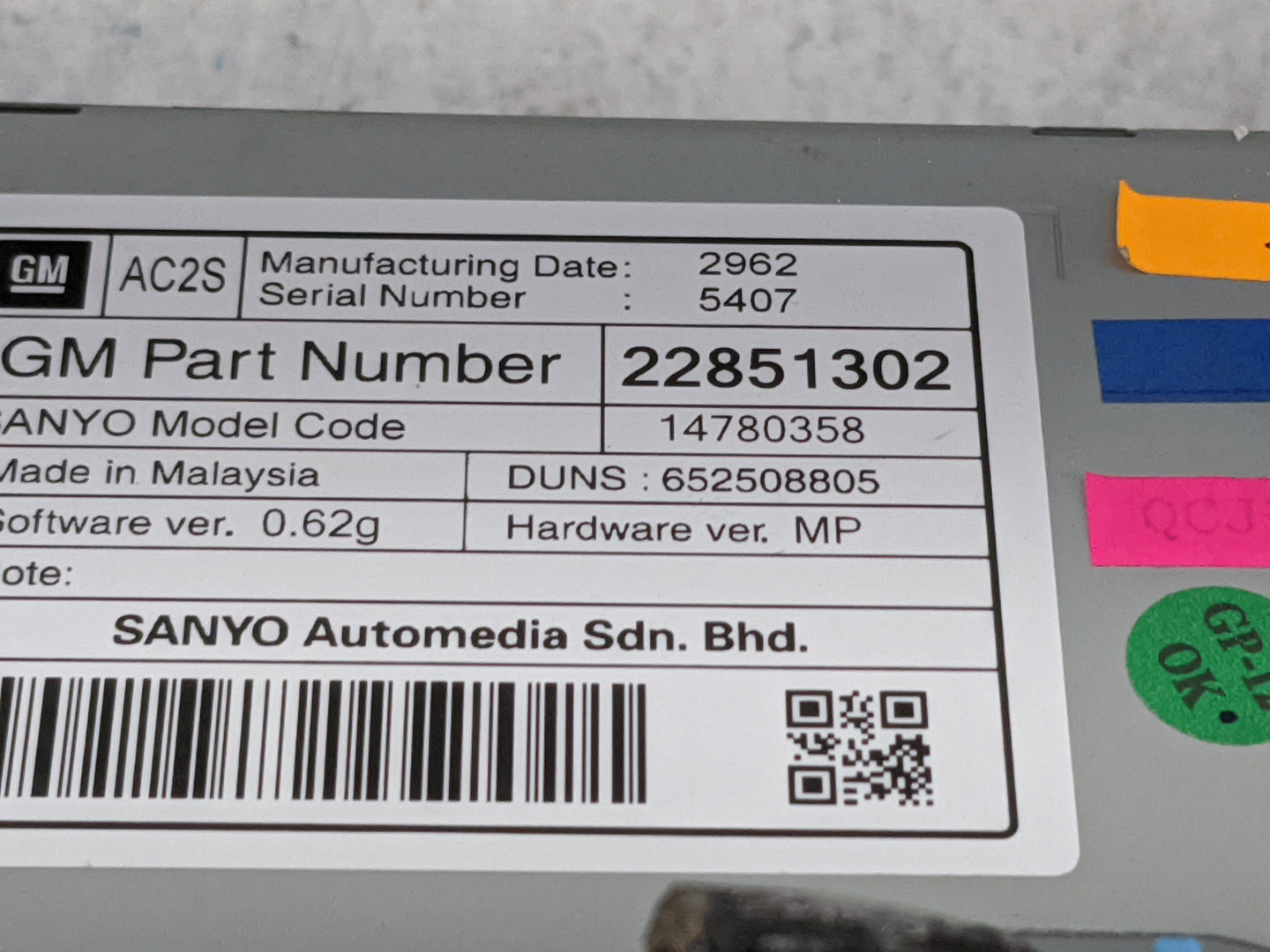 2012-2016 Chevrolet Cruze Information Display Screen Black 1477510 - Oemusedautoparts1.com