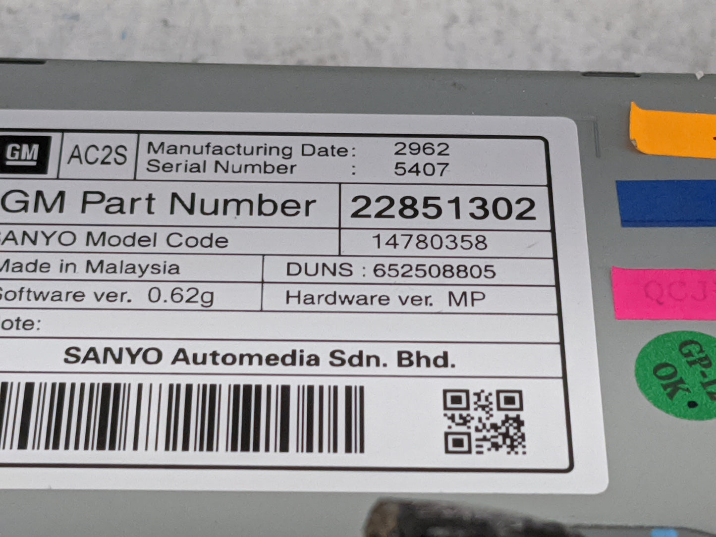 2012-2016 Chevrolet Cruze Information Display Screen Black 1477510 - Oemusedautoparts1.com