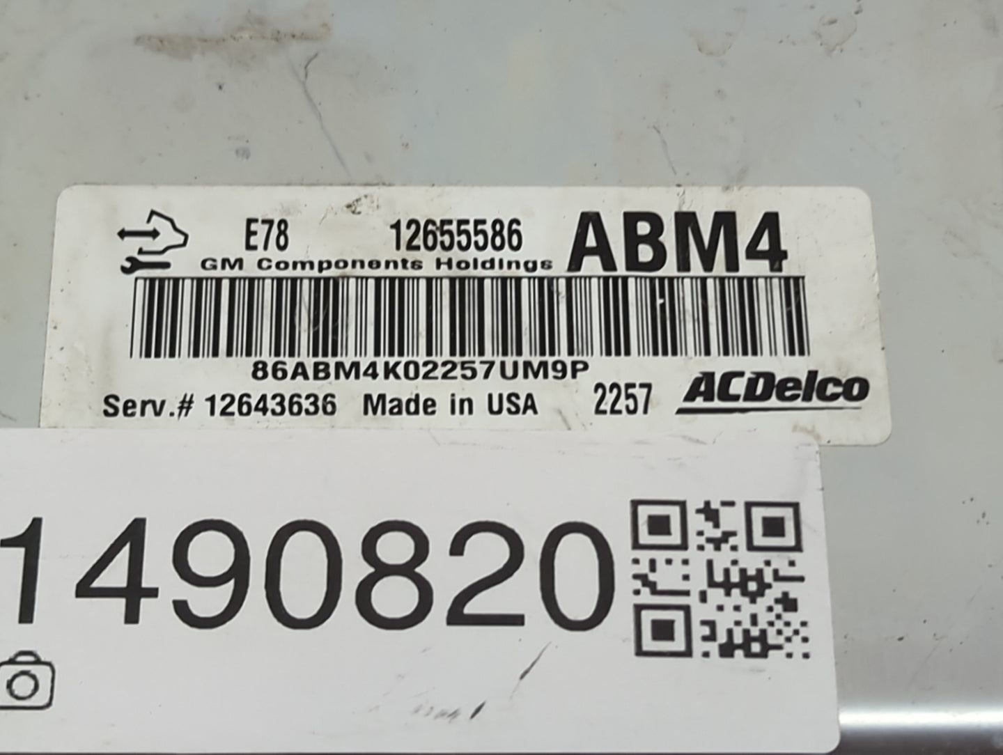 2012-2016 Chevrolet Cruze PCM Engine Control Computer ECU ECM PCU OEM P/N:12655586 12643636 Fits OEM Used Auto Parts - Oemus