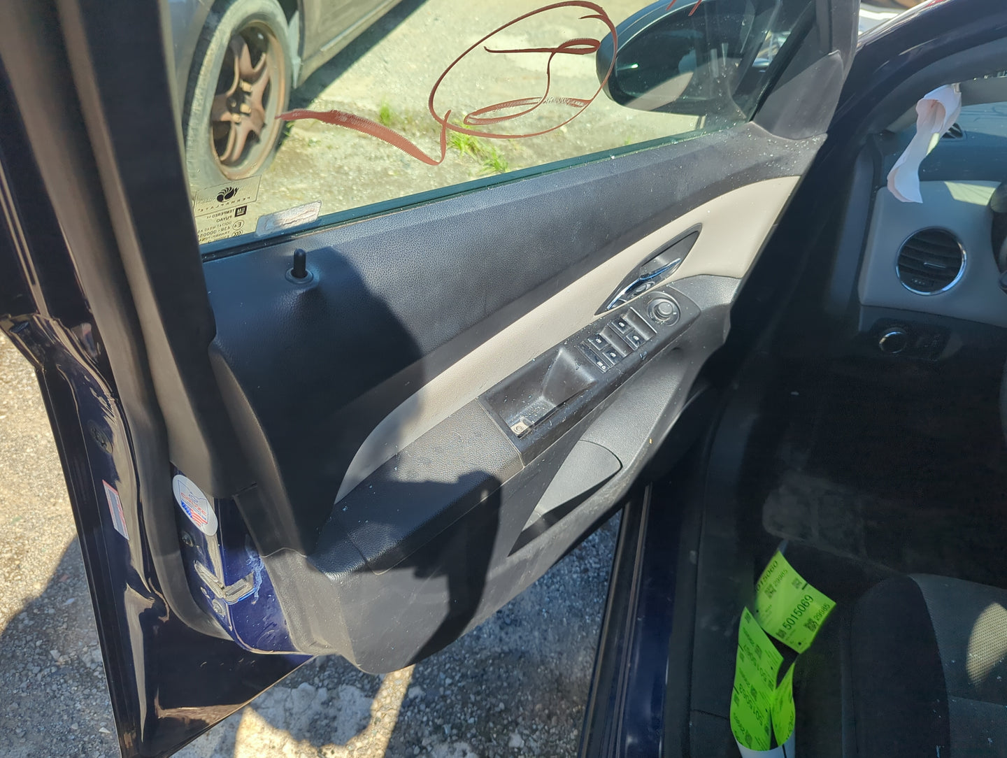 2013 Chevrolet Cruze Front Left Driver Interior Door Panel Trim 5019513 - Oemusedautoparts1.com