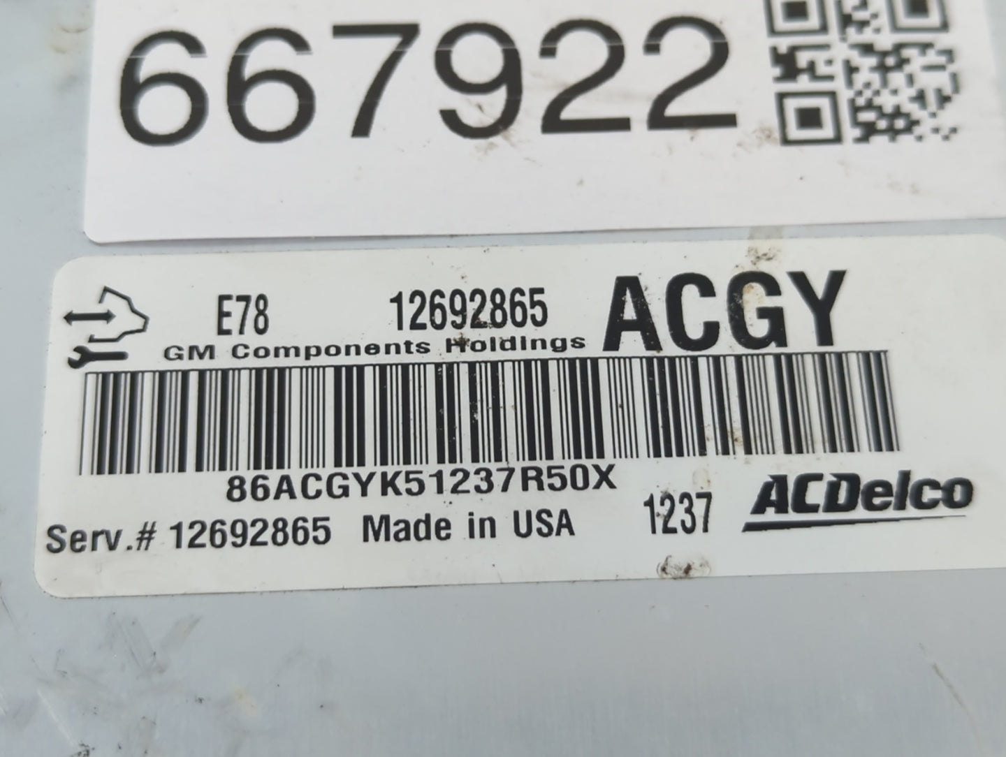 2012-2016 Chevrolet Cruze PCM Engine Control Computer ECU ECM PCU OEM P/N:12692865 Fits Fits 2011 2012 2013 2014 2015 2016 O
