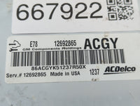 2012-2016 Chevrolet Cruze PCM Engine Control Computer ECU ECM PCU OEM P/N:12692865 Fits Fits 2011 2012 2013 2014 2015 2016 O