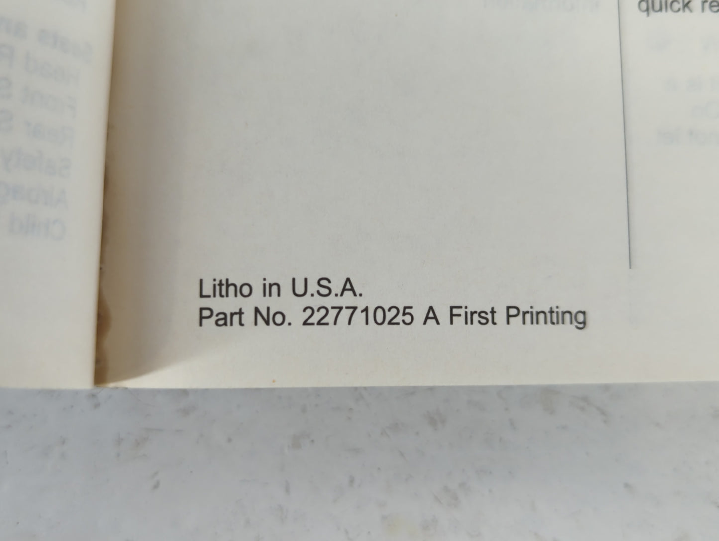 2013 Chevrolet Cruze Owners Manual Book Guide P/N:22771025 OEM Used Auto Parts - Oemusedautoparts1.com