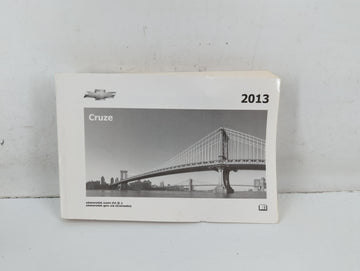 2013 Chevrolet Cruze Owners Manual Book Guide P/N:22771025 OEM Used Auto Parts - Oemusedautoparts1.com
