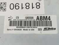 2012-2016 Chevrolet Cruze PCM Engine Control Computer ECU ECM PCU OEM P/N:E78 12655586 12655586 Fits OEM Used Auto Parts - O