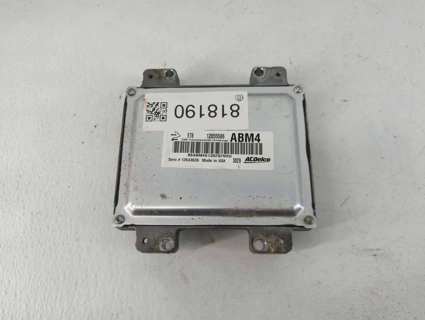 2012-2016 Chevrolet Cruze PCM Engine Control Computer ECU ECM PCU OEM P/N:E78 12655586 12655586 Fits OEM Used Auto Parts - O