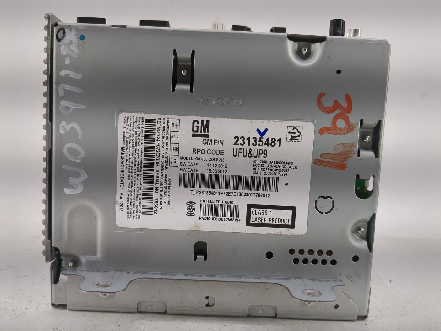 2013 Chevrolet Equinox Radio AM FM Cd Player Receiver Replacement P/N:23135481 Fits OEM Used Auto Parts - Oemusedautoparts1.