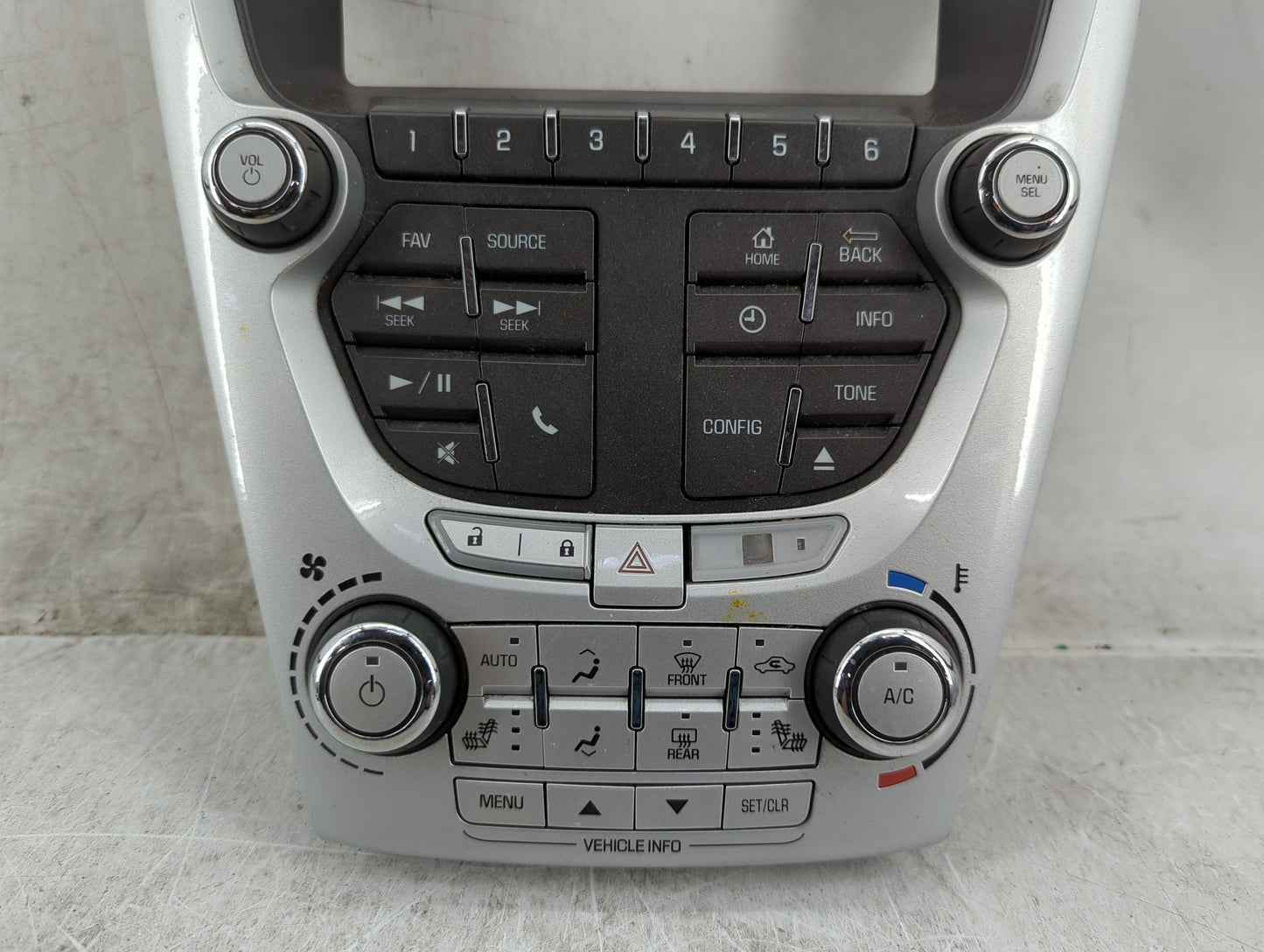 2012-2015 Chevrolet Equinox Radio Control Panel Silver - Oemusedautoparts1.com