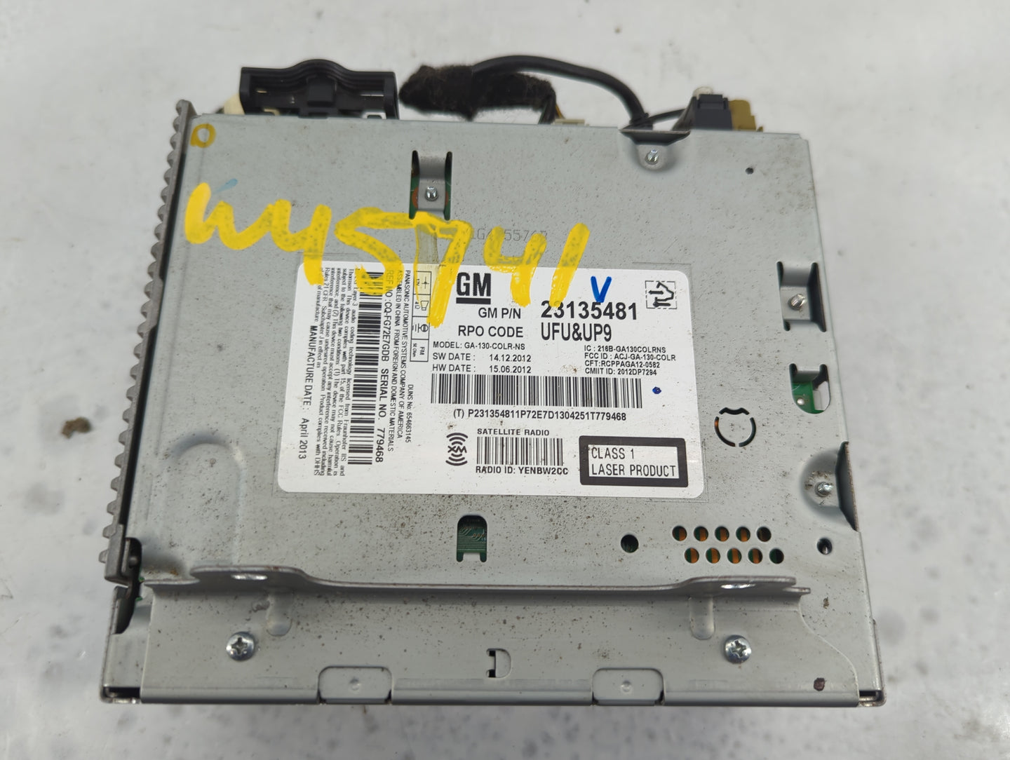 2013 Chevrolet Equinox Radio AM FM Cd Player Receiver Replacement P/N:23135481 GA-130-COLR-NS, ACJ-GA-130-COLR Fits OEM Used