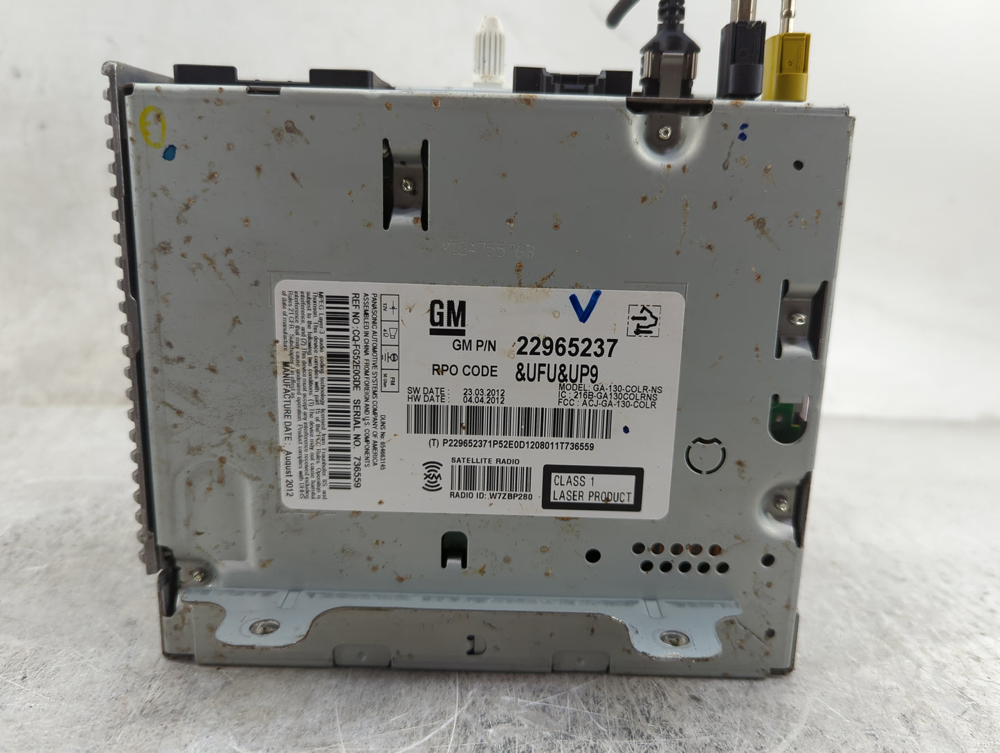 2013 Chevrolet Equinox Radio AM FM Cd Player Receiver Replacement P/N:22965237 Fits OEM Used Auto Parts - Oemusedautoparts1.