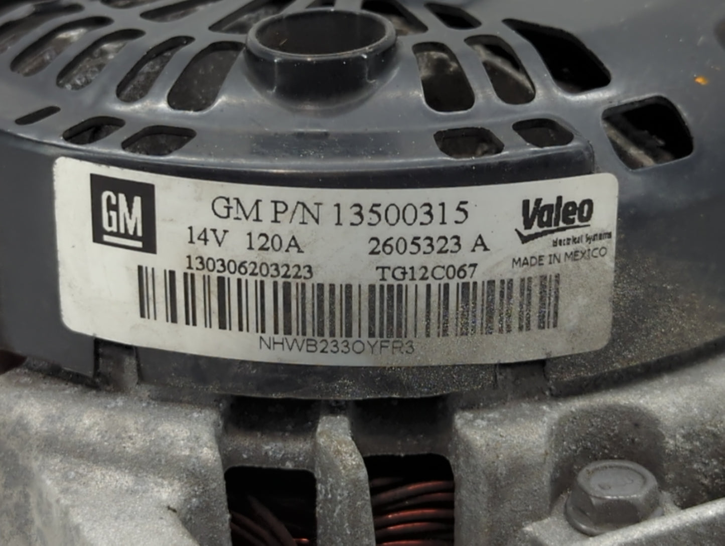 2010-2017 Chevrolet Equinox Alternator Replacement Generator Charging Assembly Engine OEM P/N:13500315 13588328 Fits OEM Use