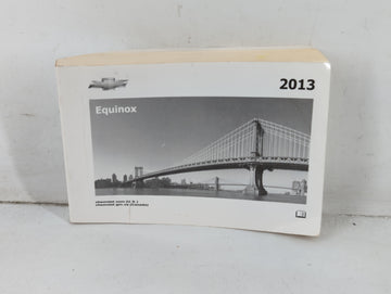 2013 Chevrolet Equinox Owners Manual Book Guide P/N:20960970 B OEM Used Auto Parts - Oemusedautoparts1.com