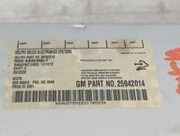 2008-2014 Chevrolet Express 1500 Radio AM FM Cd Player Receiver Replacement P/N:28162319 25942014 Fits OEM Used Auto Parts -