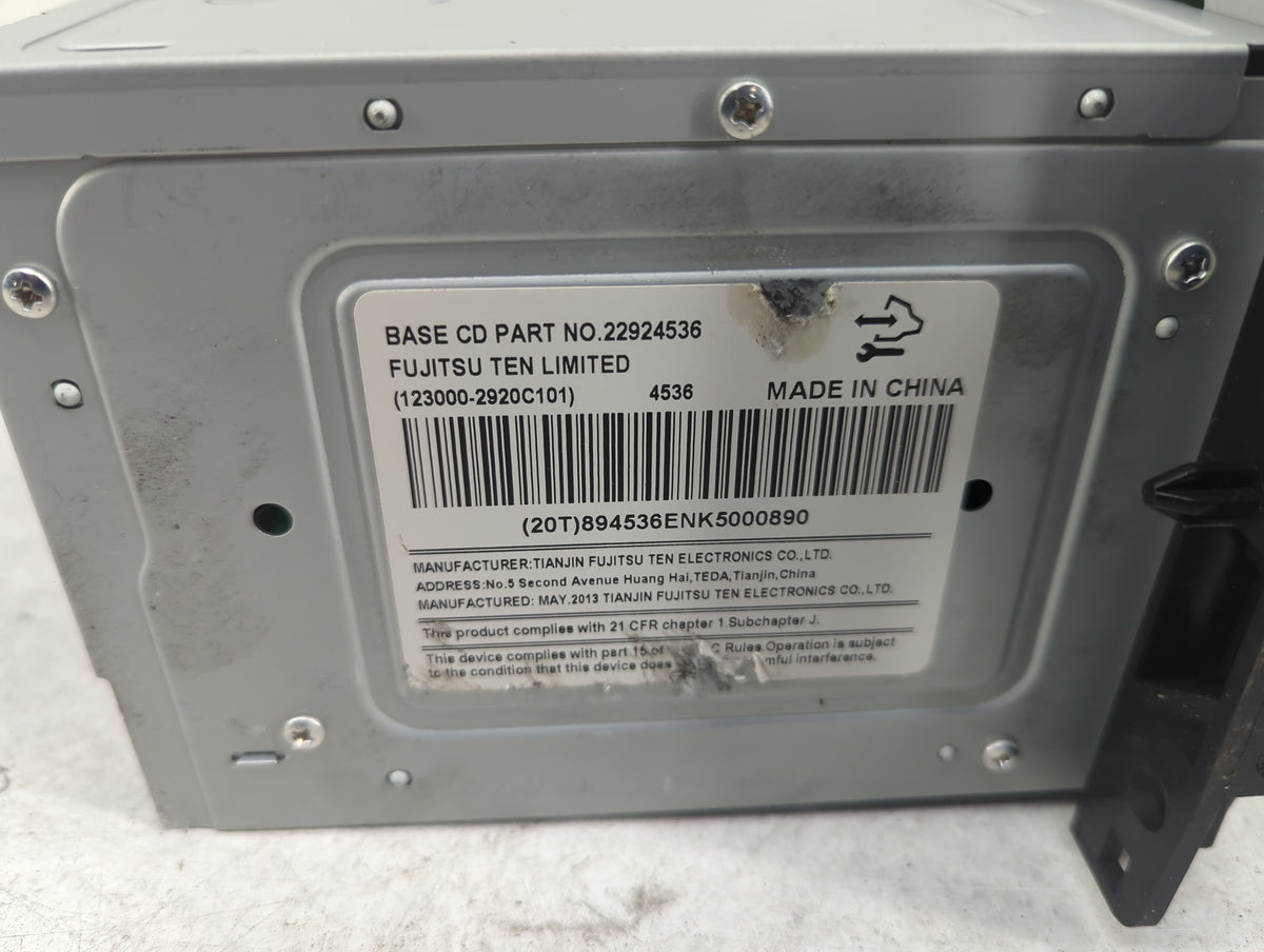 2009-2016 Chevrolet Impala Radio AM FM Cd Player Receiver Replacement P/N:22924536 Fits OEM Used Auto Parts - Oemusedautopar