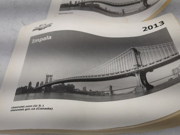 2013 Chevrolet Impala Owners Manual Book Guide OEM Used Auto Parts