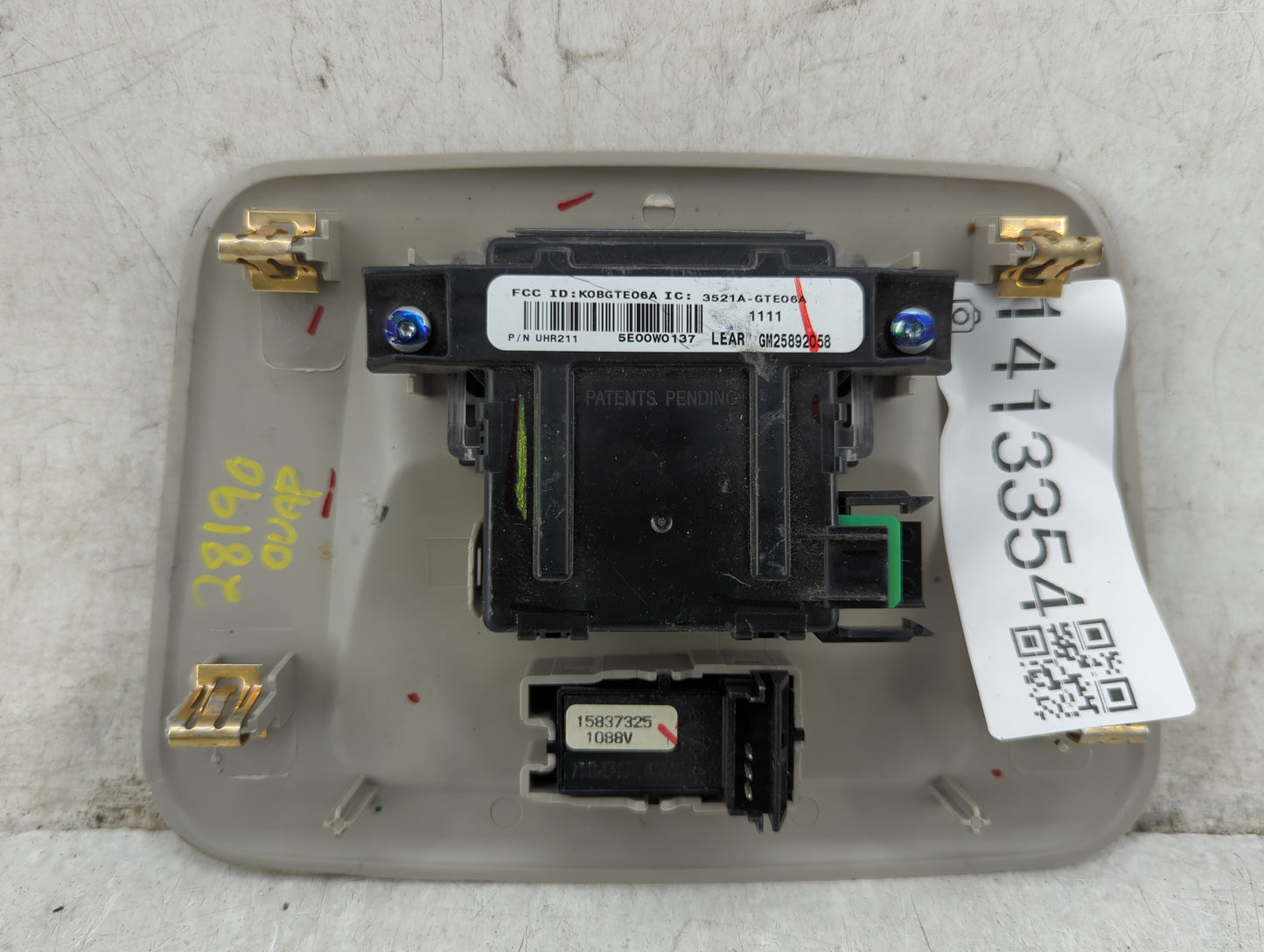 2013 Chevrolet Impala Overhead Roof Console - Oemusedautoparts1.com