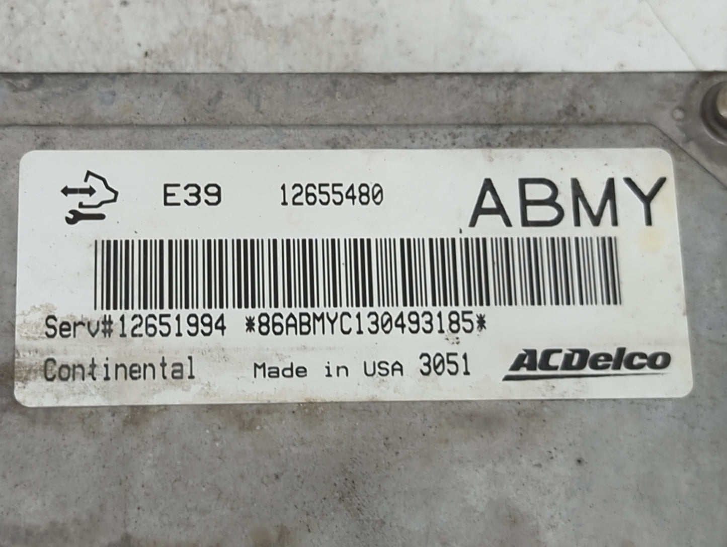 2012-2016 Chevrolet Impala PCM Engine Control Computer ECU ECM PCU OEM P/N:12655480 ABMY Fits Fits 2012 2013 2014 2015 2016 