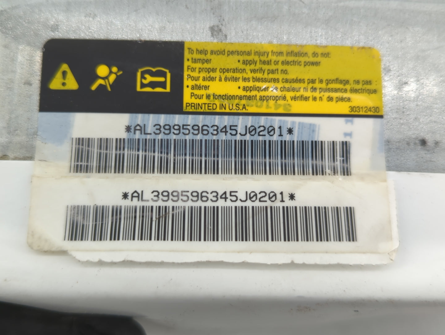 2006-2016 Chevrolet Impala Air Bag Driver Left Steering Wheel Mounted P/N:AL953496304F2318 Fits OEM Used Auto Parts - Oemuse