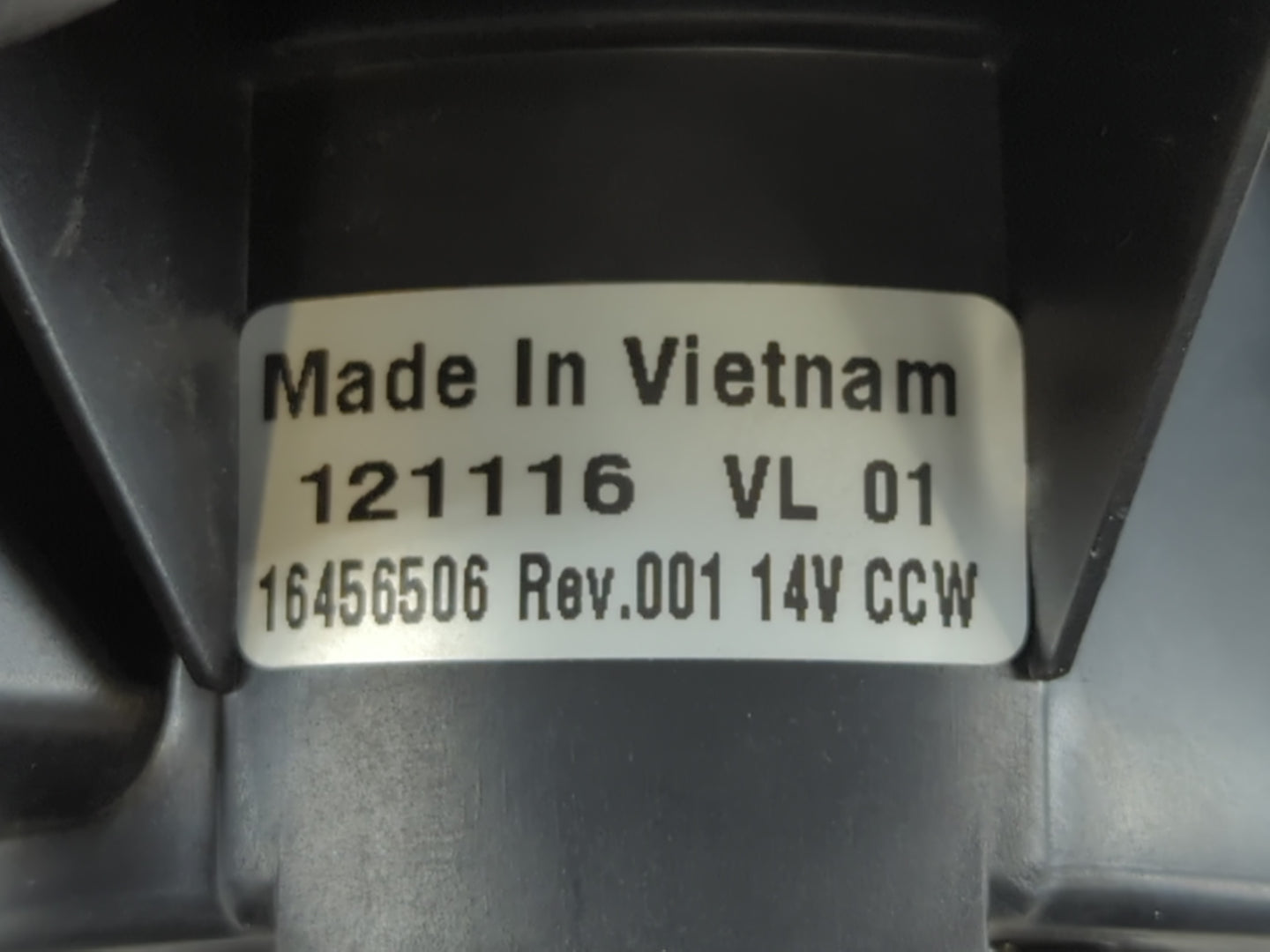 2012-2016 Chevrolet Impala Rear Heater AC Blower Motor P/N:16456506 Fits Fits 2012 2013 2014 2015 2016 OEM Used Auto Parts -